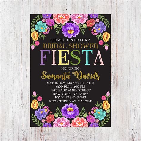 Fiesta Bridal Shower Invitation Template