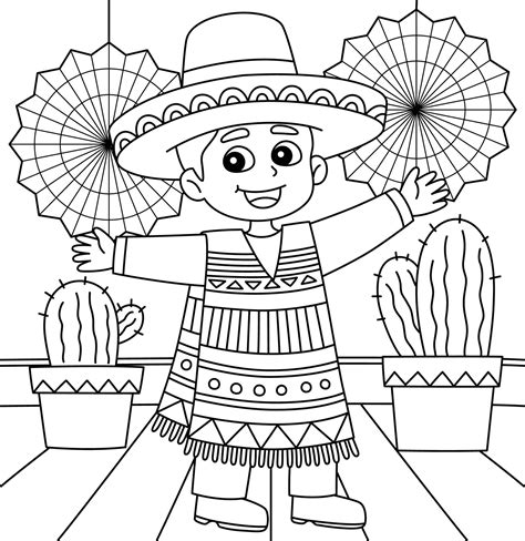 Fiesta Coloring Pages for Kids