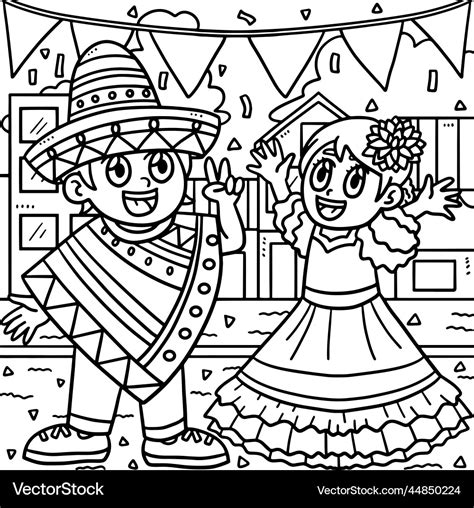 Fiesta Coloring Pages for Preschoolers