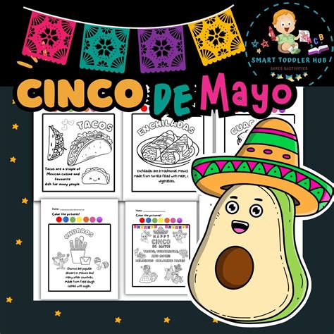 Fiesta food coloring pages for kids