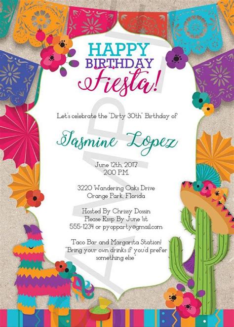 Fiesta Mexicana Invitation Templates