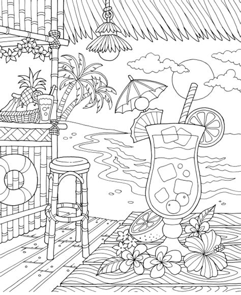 Fiesta scenes coloring pages for kids