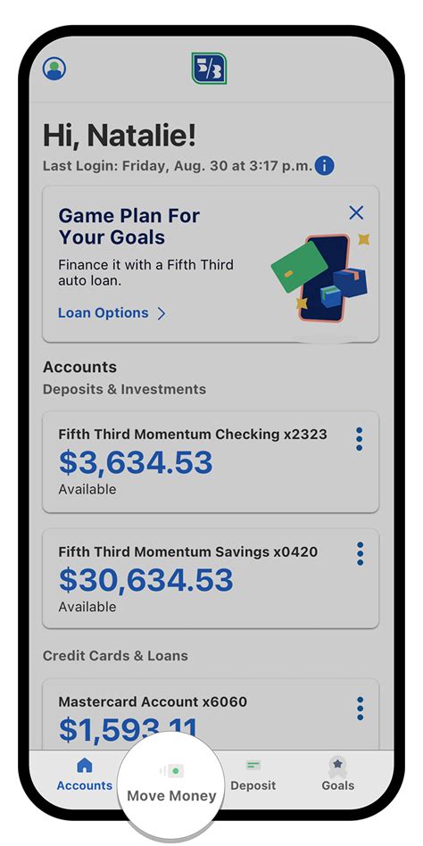 Fifth Third Bank Balance Summary