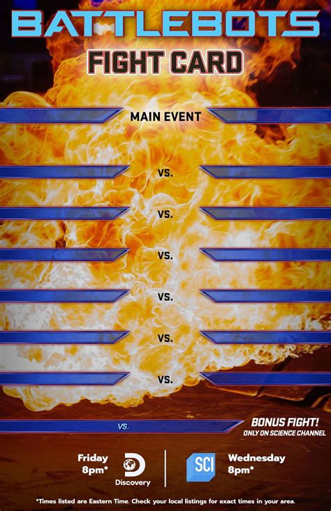 Fight Card Template Design Tips