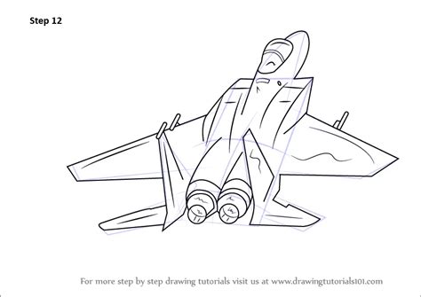 fighter jet drawing tutorial