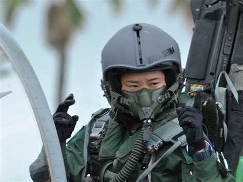 Fighter Pilot in Cockpit