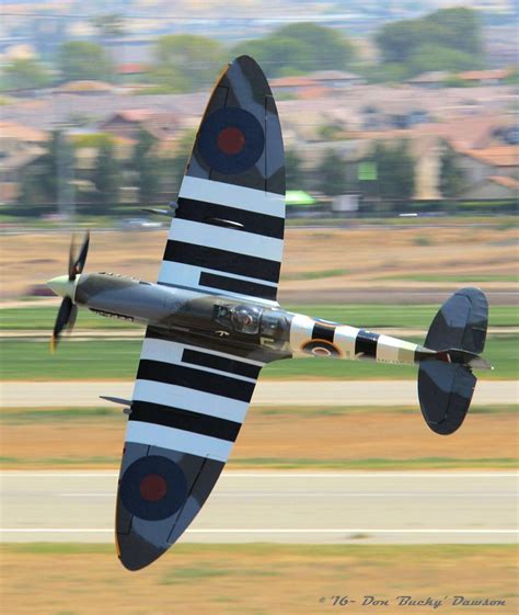 Vintage photo of a Spitfire fighter plane taking off