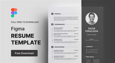 Figma Resume Templates Gallery 1