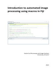 Fiji Macro Image Processing