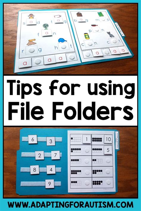 File folder activities for special education classrooms