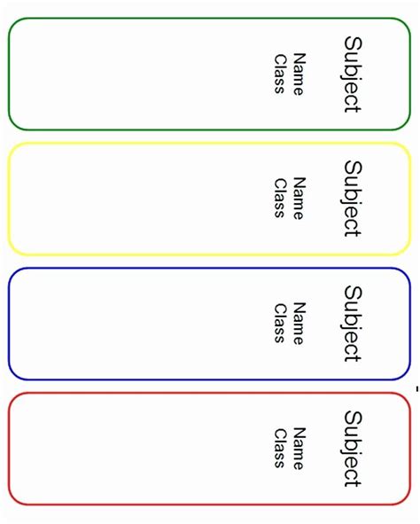 File Label Template Word Example 4