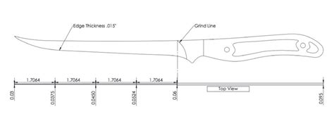 Fillet knife template