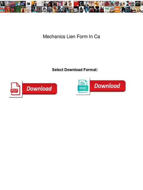 Filling Out Mechanics Lien Form