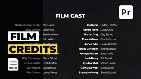 Film Credits Template