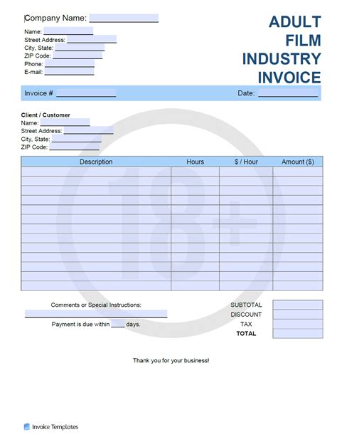 Film Industry Invoice Templates