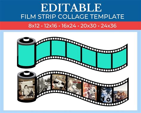 Film strip collage template