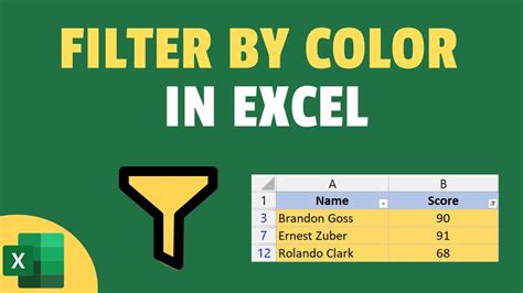 Excel filter by multiple colors