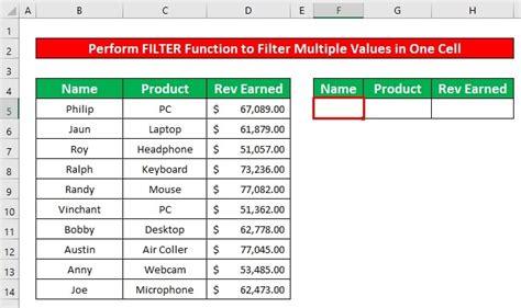 Filter by Multiple Values using Drop-Down Menu