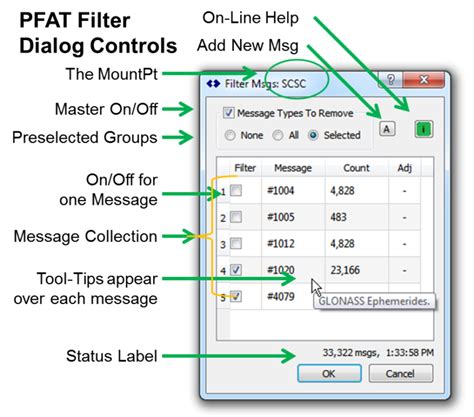 Filter Dialog Box