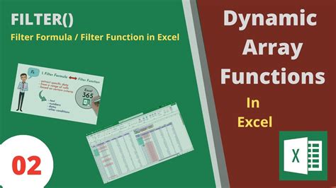 FILTER formula with dynamic arrays