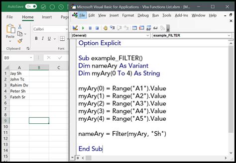 FILTER function lookup