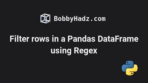 Filter rows using regex