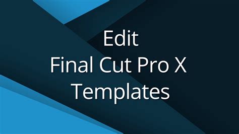 Final Cut Pro Template 3