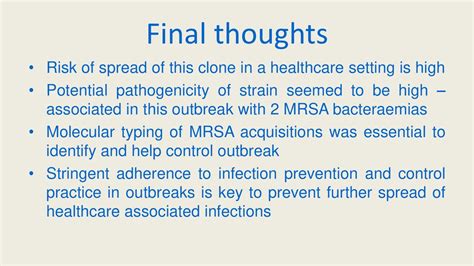 Final thoughts on MRSA skin infections