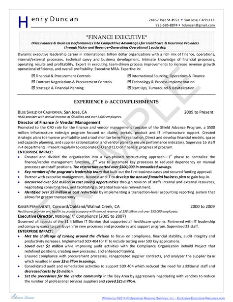 Finance Resume Template 2