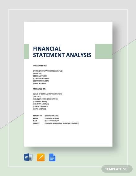 Financial Analysis Template