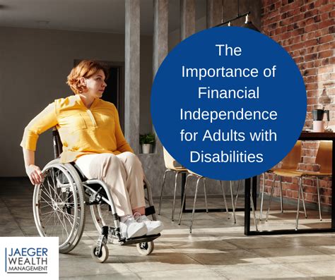 Financial independence for disabled adults