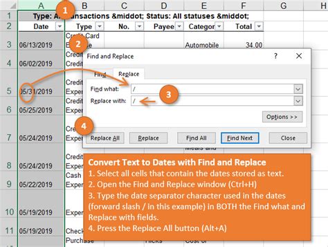 Find and Replace Dates