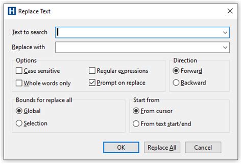 Find and Replace Dialog Box in Excel