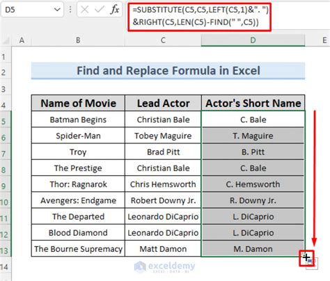 Find and Replace Formulas