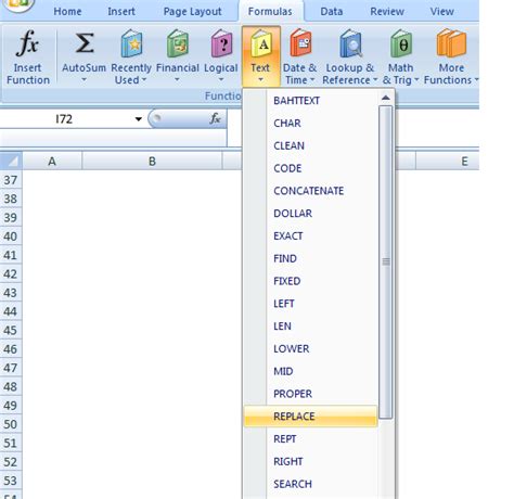 Using the FIND and REPLACE functions in Excel