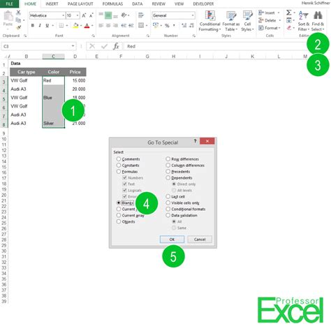 Find and Select Blank Cells in Excel