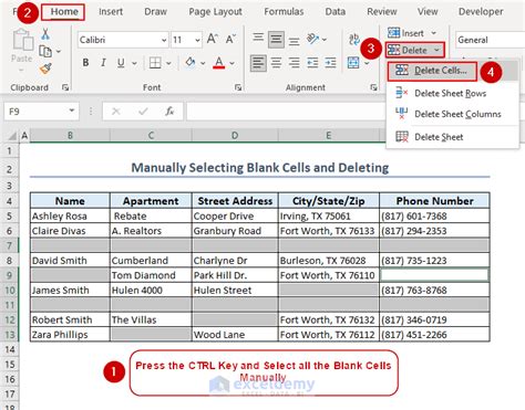 Find and Select Blank Cells in Excel