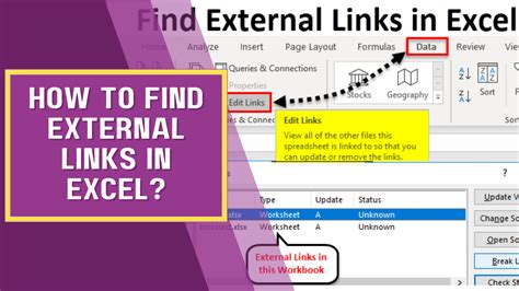 Find External Links Excel