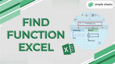 Find Function Excel