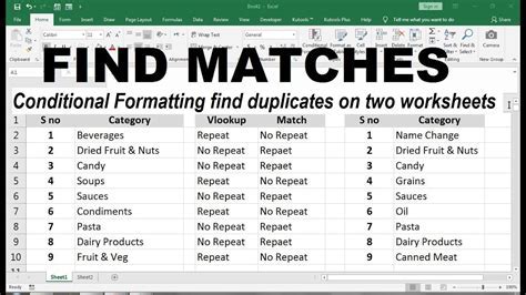 Find Multiple Matches in Excel