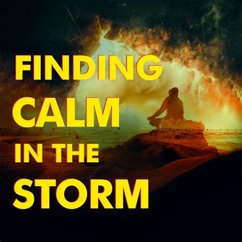 A person finding calm in the storm