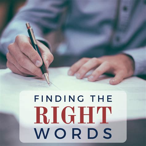 Finding the right words