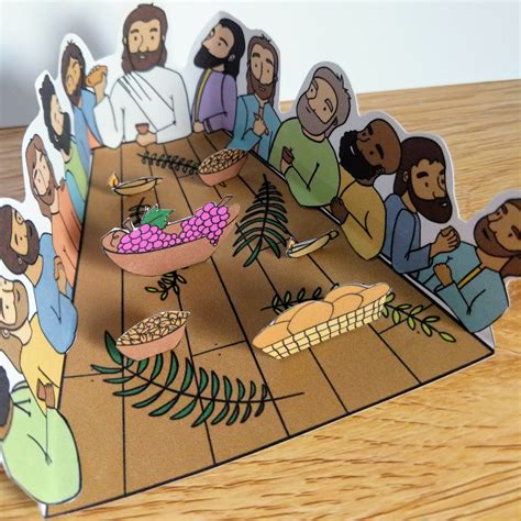 Finger Painting Last Supper Craft Template