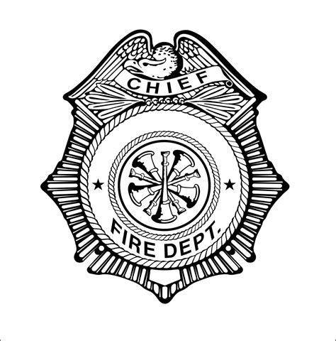 Fire Chief Badge Template PDF