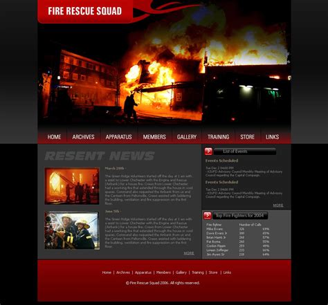 Fire Department Website Template 2