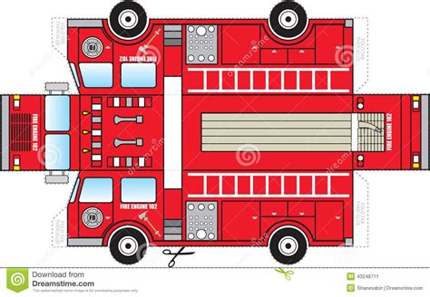 Fire engine templates for creative projects