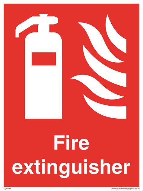 Fire Extinguisher Sign with Warning