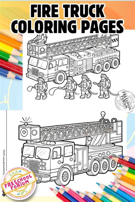 Fire Truck Coloring Page 10