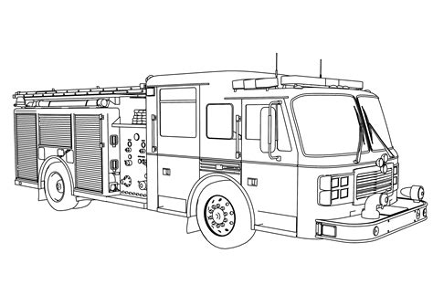 Fire Truck Coloring Page 6