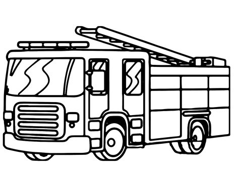 Fire Truck Coloring Pages PDF